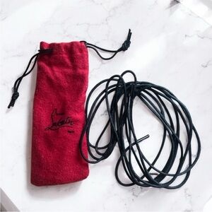Christian Louboutin Black replacement laces wax tip for dress shoes